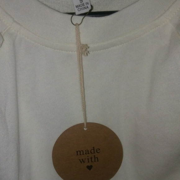 Honey Punch Ivory Ruffle Cold Shoulder Top - Picture 3 of 5